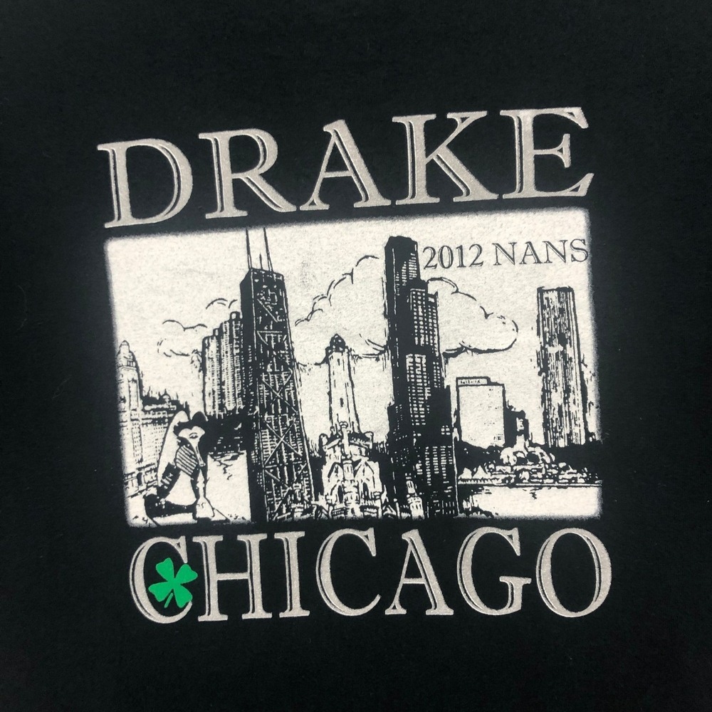 Drake Chicago 2012 NANS Graphic Print Short Sleeve T-Shirt Gildan Men's Size L